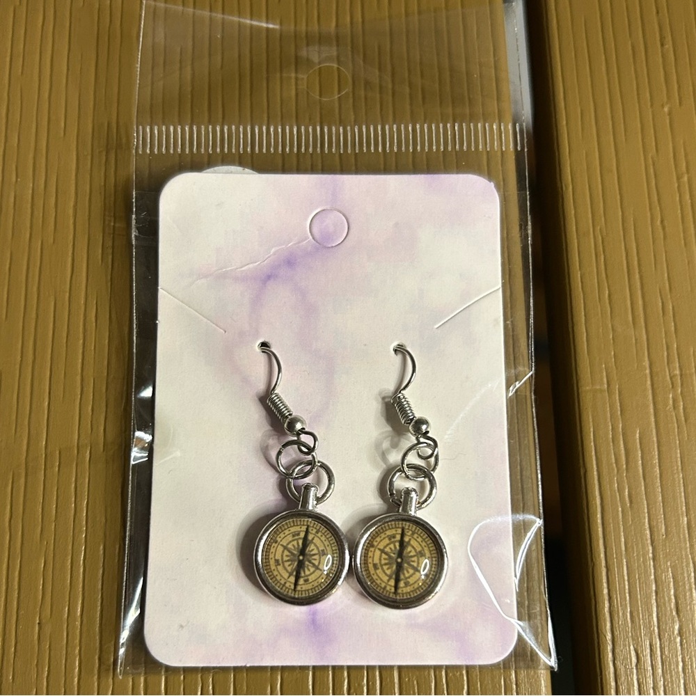Compass Dangle Earrings